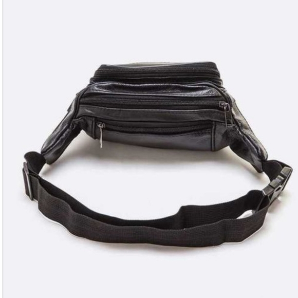 Multi Zippered Leather Fanny Pack - Picture 2 of 2
